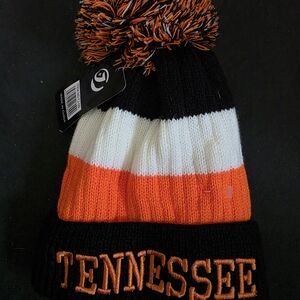 Tennessee Kids Pom-Pom Beanie - Black, White, and Orange